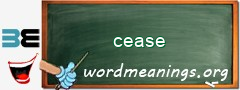 WordMeaning blackboard for cease